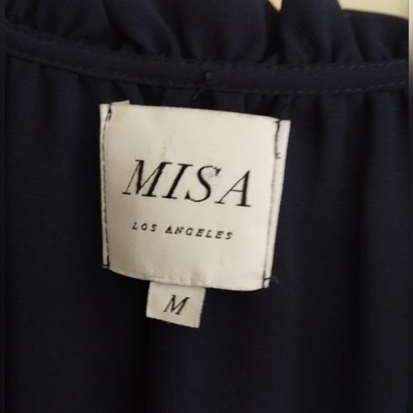 Misa Los Angeles Shirley Navy Dress Medium - Picture 3 of 6